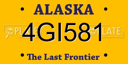 4GI581 Alaska License Plate