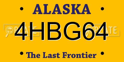 4HBG64 Alaska License Plate