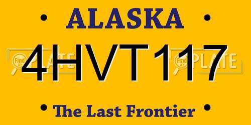 4HVT117 Alaska License Plate