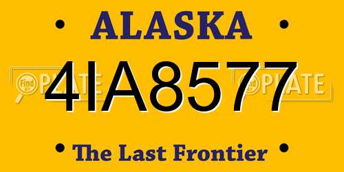 4IA8577 Alaska License Plate