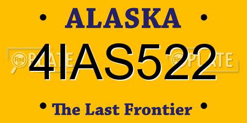 4IAS522 Alaska License Plate
