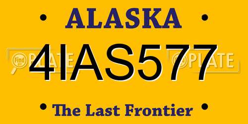 4IAS577 Alaska License Plate