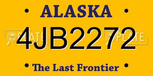 4JB2272 Alaska License Plate