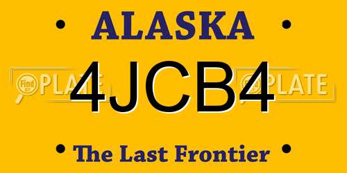 4JCB4 Alaska License Plate