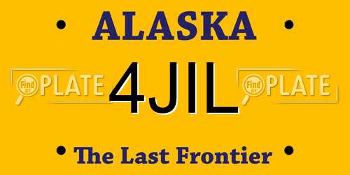 4JIL Alaska License Plate