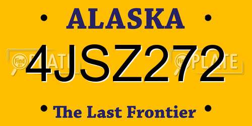 4JSZ272 Alaska License Plate