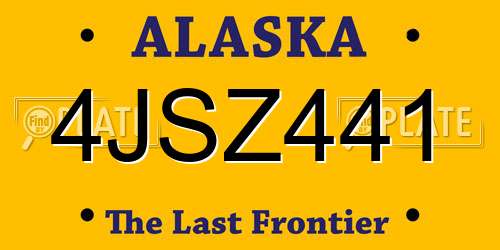 4JSZ441 Alaska License Plate
