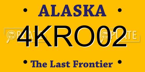 4KRO02 Alaska License Plate