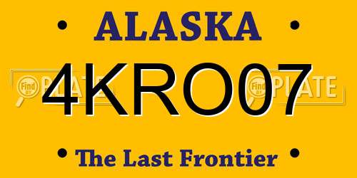 4KRO07 Alaska License Plate