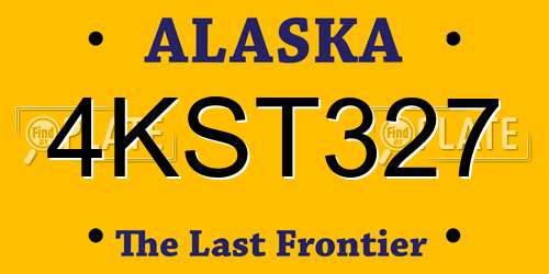 4KST327 Alaska License Plate