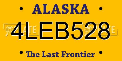 4LEB528 Alaska License Plate