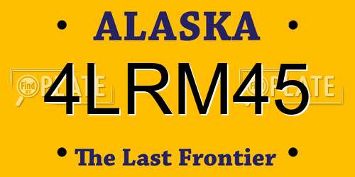 4LRM45 Alaska License Plate