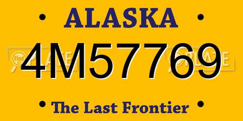 4M57769 Alaska License Plate