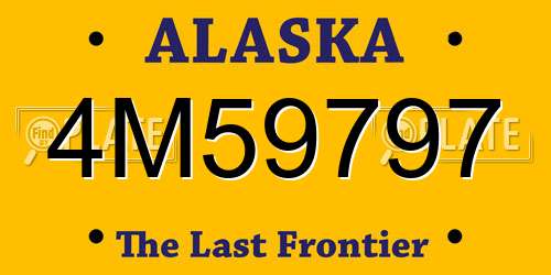 4M59797 Alaska License Plate