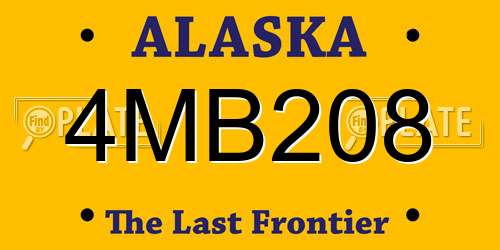 4MB208 Alaska License Plate