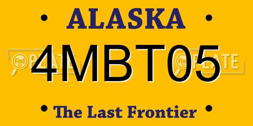 4MBT05 Alaska License Plate