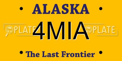 4MIA Alaska License Plate