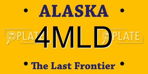 4MLD Alaska License Plate