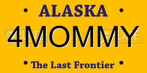 4MOMMY Alaska License Plate