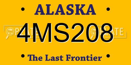 4MS208 Alaska License Plate