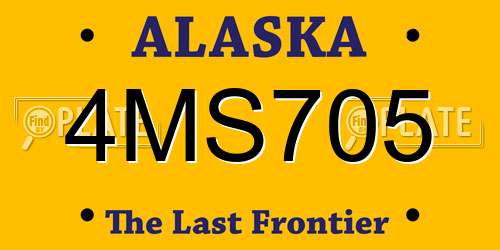 4MS705 Alaska License Plate
