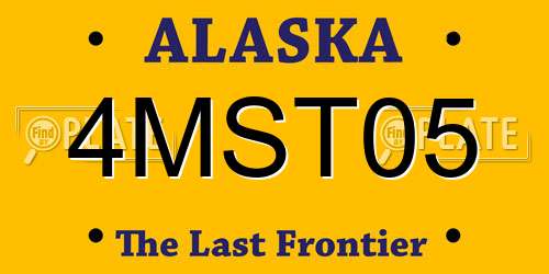 4MST05 Alaska License Plate