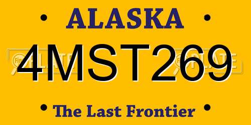 4MST269 Alaska License Plate
