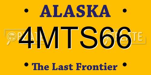 4MTS66 Alaska License Plate