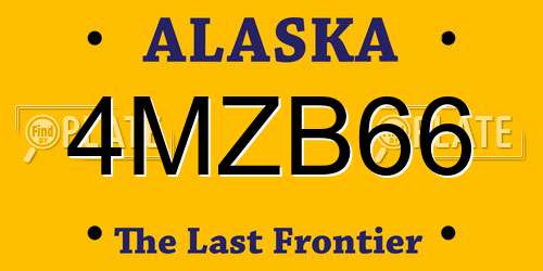4MZB66 Alaska License Plate