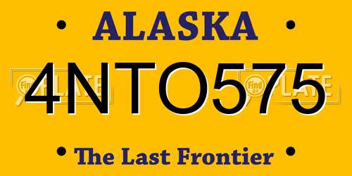 4NTO575 Alaska License Plate