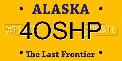 4OSHP Alaska License Plate
