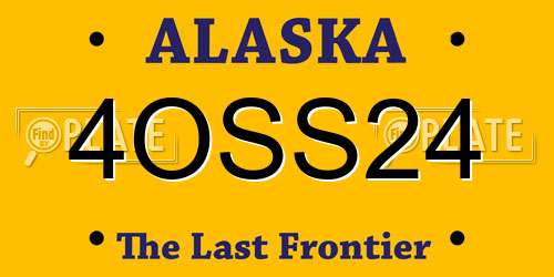 4OSS24 Alaska License Plate