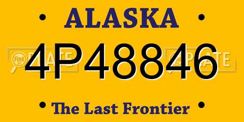 4P48846 Alaska License Plate