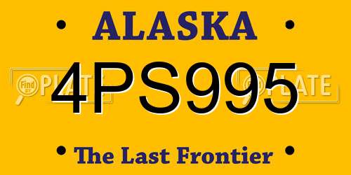 4PS995 Alaska License Plate