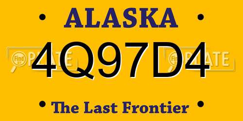 4Q97D4 Alaska License Plate