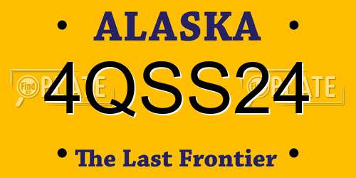 4QSS24 Alaska License Plate