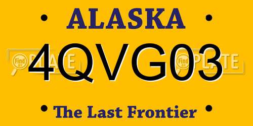 4QVG03 Alaska License Plate