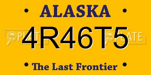 4R46T5 Alaska License Plate