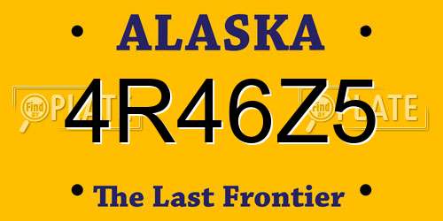 4R46Z5 Alaska License Plate