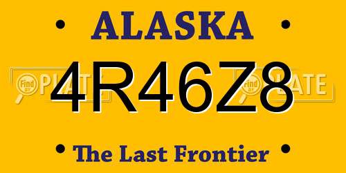 4R46Z8 Alaska License Plate