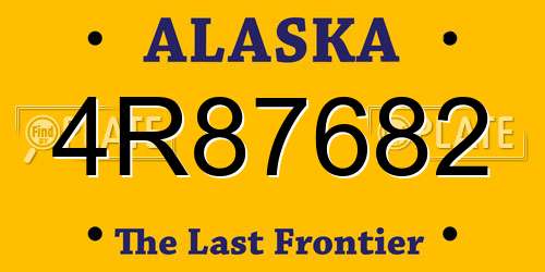 4R87682 Alaska License Plate