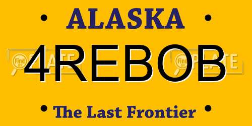 4REBOB Alaska License Plate