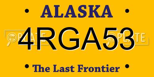 4RGA53 Alaska License Plate