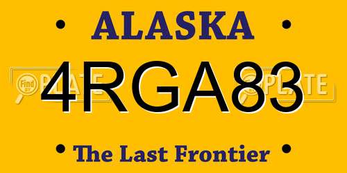4RGA83 Alaska License Plate