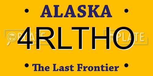 4RLTHO Alaska License Plate