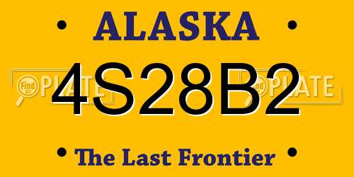 4S28B2 Alaska License Plate