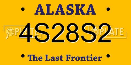 4S28S2 Alaska License Plate