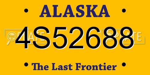 4S52688 Alaska License Plate