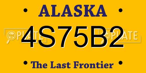 4S75B2 Alaska License Plate