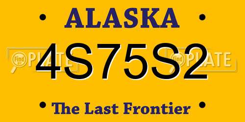 4S75S2 Alaska License Plate
